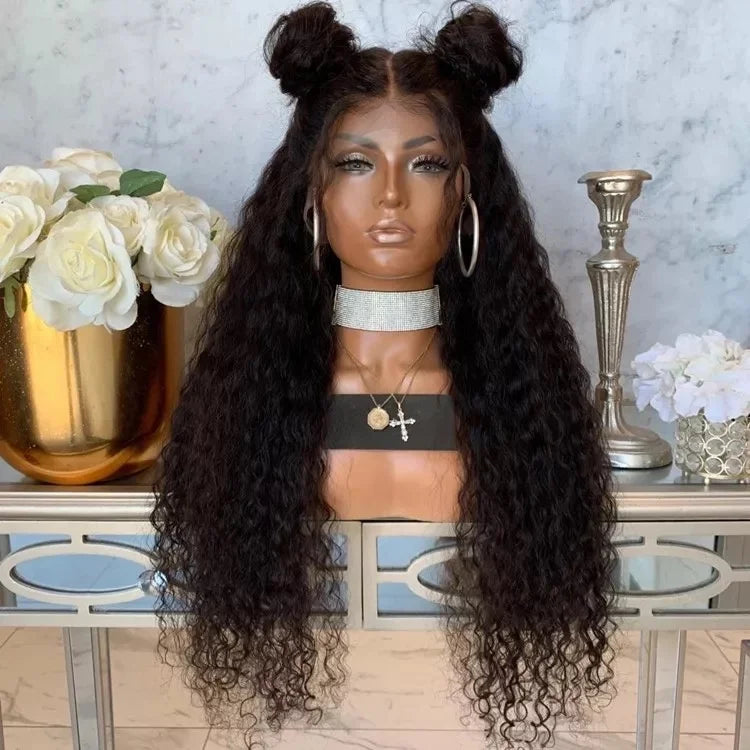 Glueless Brazilian Human Hair HD 13x6 Lace Front Water Wave Wig