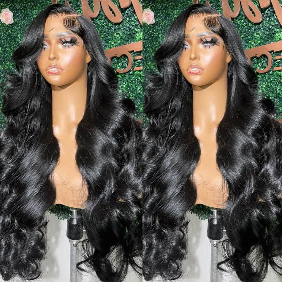 Black Body Wave Brazilian HD Swiss Lace Frontal Wig Hair 13x4 13x6