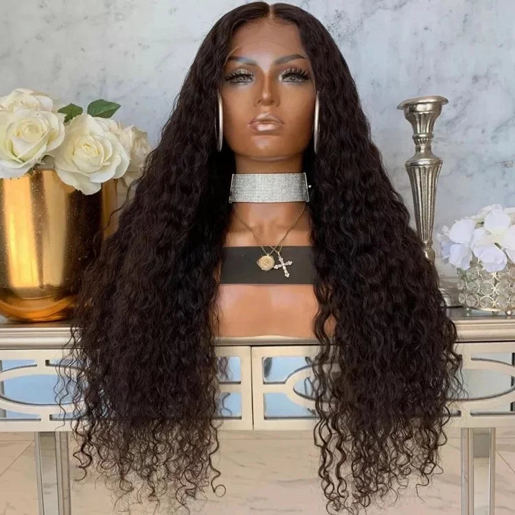 Glueless Brazilian Human Hair HD 13x6 Lace Front Water Wave Wig