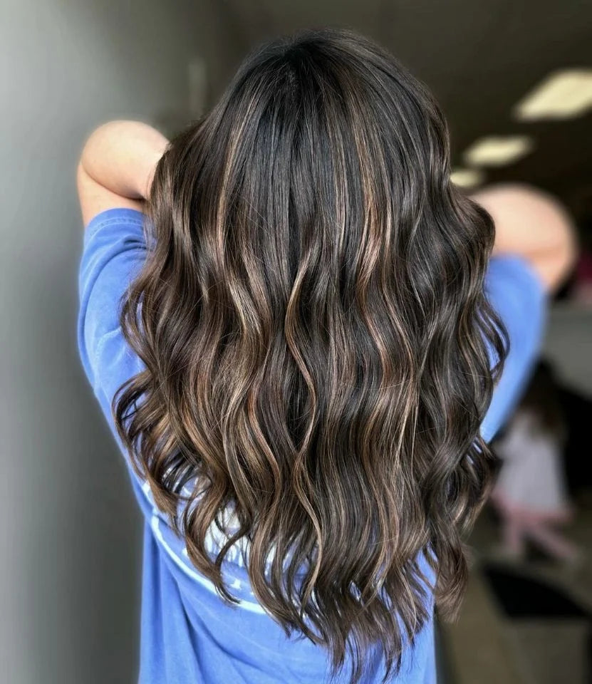 Brunette Balayage Color Full Lace Wig Cuticle Aligned Virgin Brazilian Human Hair Transparent Hd Lace Full Lace Wig Wholesale