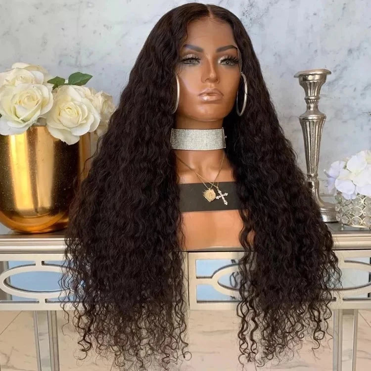 Glueless Brazilian Human Hair HD 13x6 Lace Front Water Wave Wig