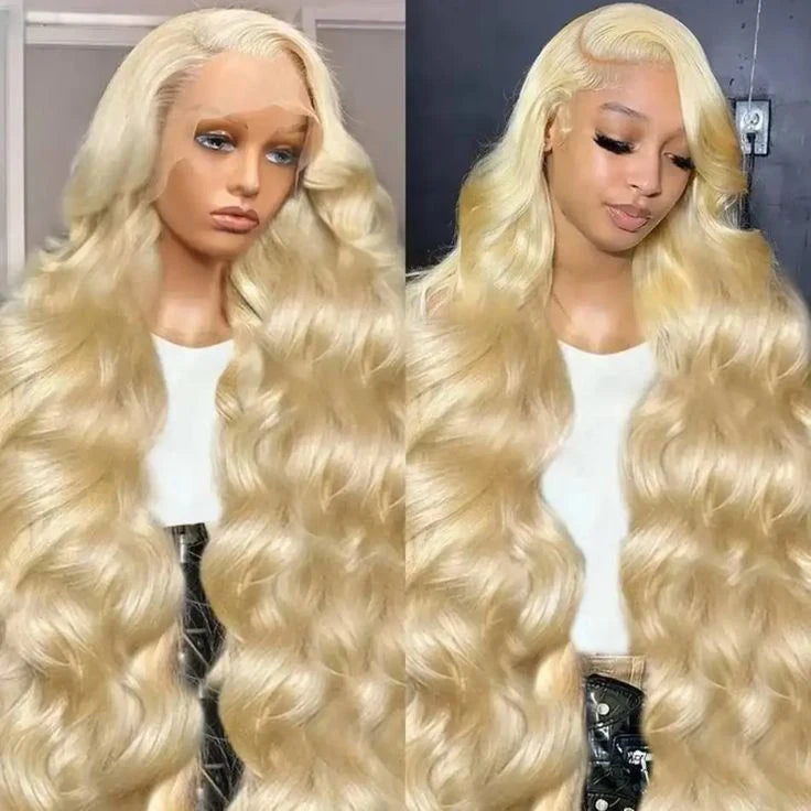 HD Lace Front Blond Wigs Vietnamese Raw Double Drawn Human Hair Body Wave