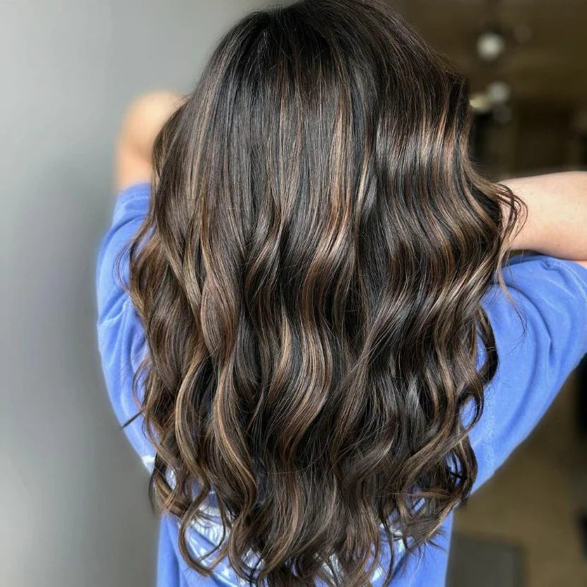 Brunette Balayage Color Full Lace Wig Cuticle Aligned Virgin Brazilian Human Hair Transparent Hd Lace Full Lace Wig Wholesale