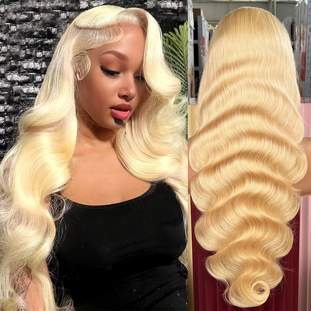 HD Lace Front Blond Wigs Vietnamese Raw Double Drawn Human Hair Body Wave