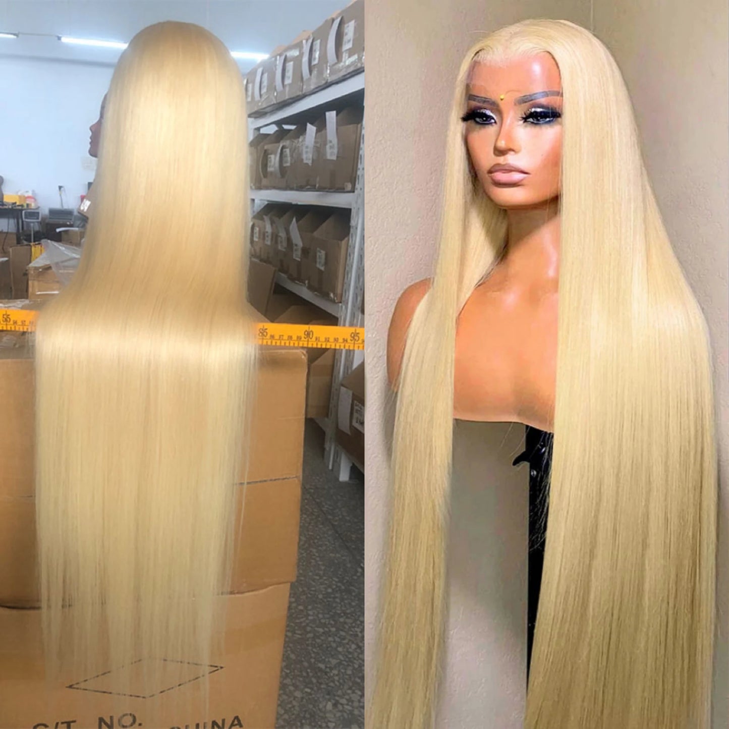 Honey Blonde Body Lace Front Wig Lace Frontal Straight Raw Burmese Human Hair