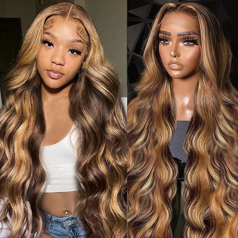 Raw Burmese Virgin Hair Ombre HD Lace Front Wig,Human Hair Body Wave