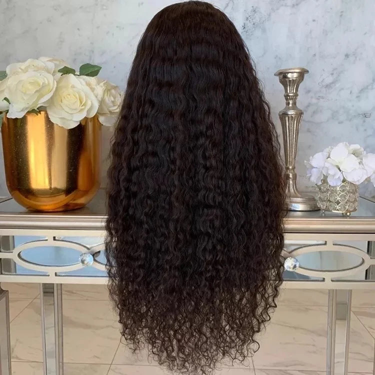 Glueless Brazilian Human Hair HD 13x6 Lace Front Water Wave Wig