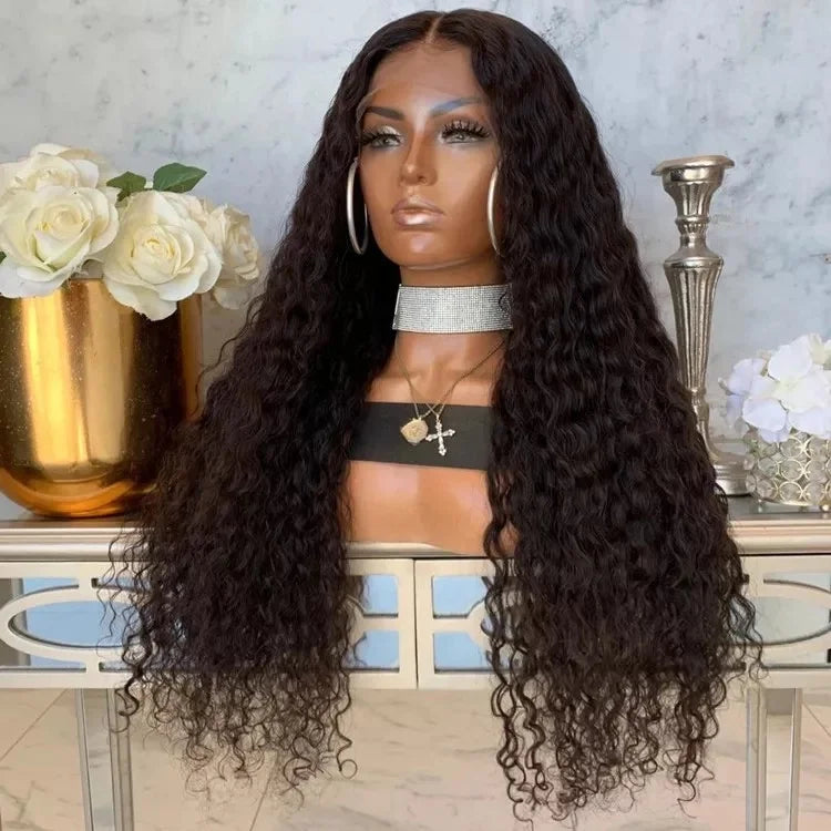 Glueless Brazilian Human Hair HD 13x6 Lace Front Water Wave Wig