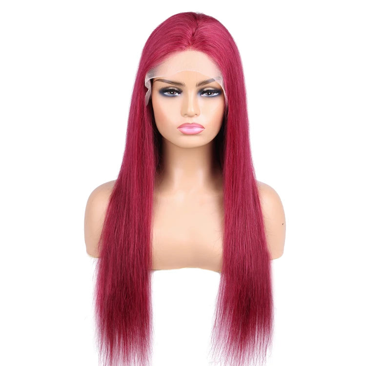 Burgundy 13x4 13x6 Transparent HD Vietnamese Raw Hair Lace Frontal Wig