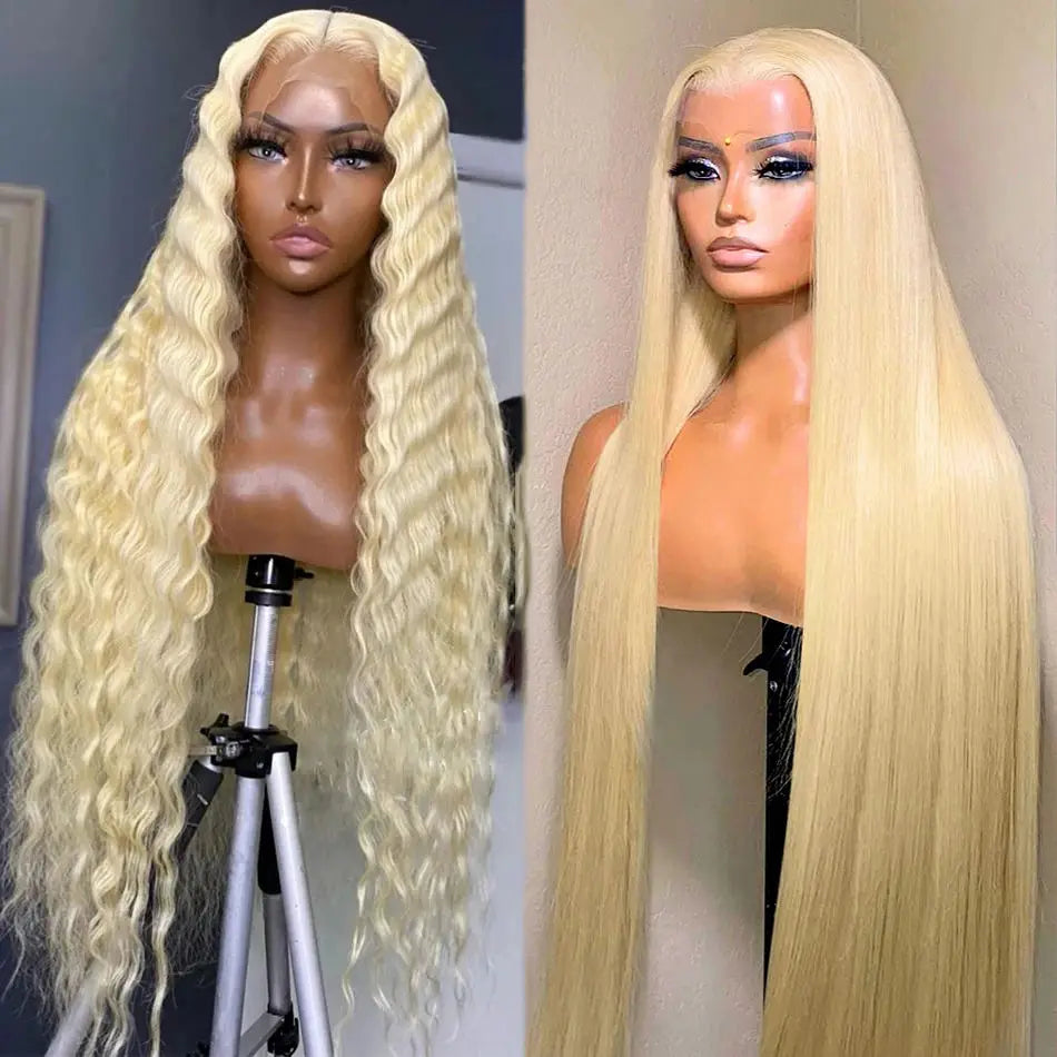 Honey Blonde Body Lace Front Wig Lace Frontal Straight Raw Burmese Human Hair