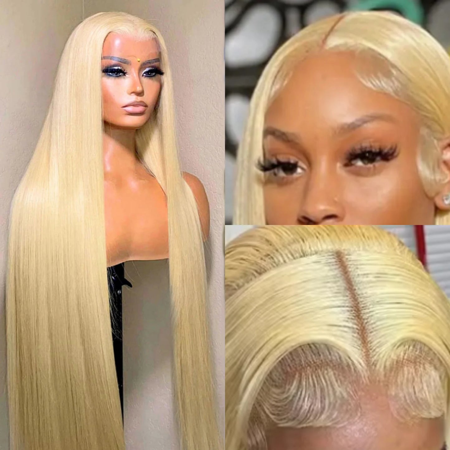 Honey Blonde Body Lace Front Wig Lace Frontal Straight Raw Burmese Human Hair