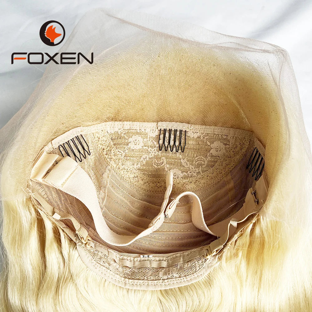 HD Lace Front Blond Wigs Vietnamese Raw Double Drawn Human Hair Body Wave